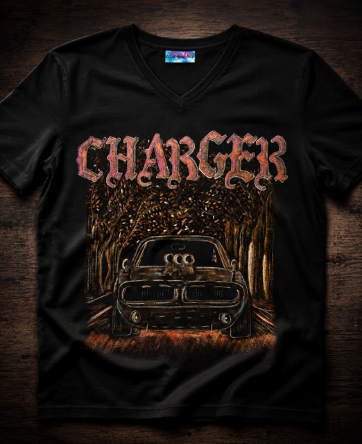Dodge Charger T-shirt Cole en V